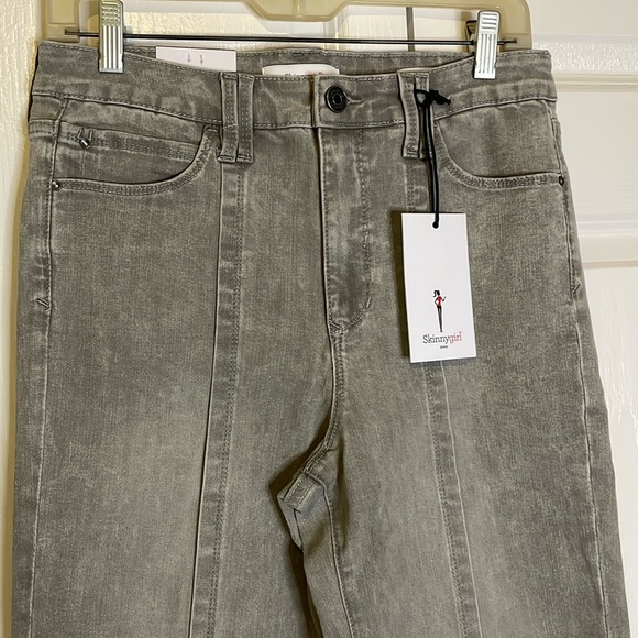SKINNYGIRL High Rise December Slim Straight Leg, Women’s 29/8, Gray Wash - Picture 2 of 10
